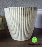 Cod. 374 - Vaso plástico canelado 11,5 x 10,5cm